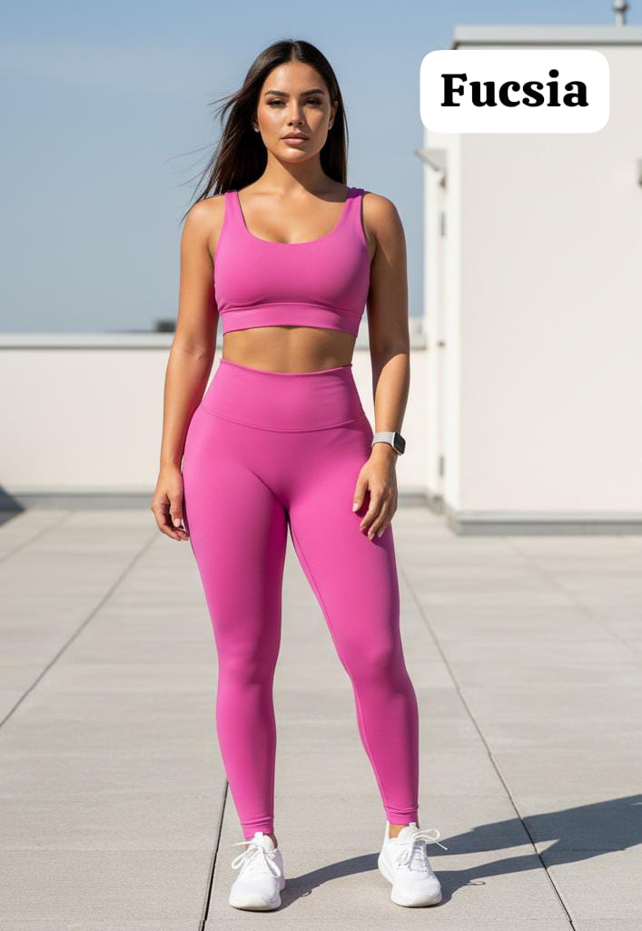 RF 470 Conjunto Leguins Crop Top